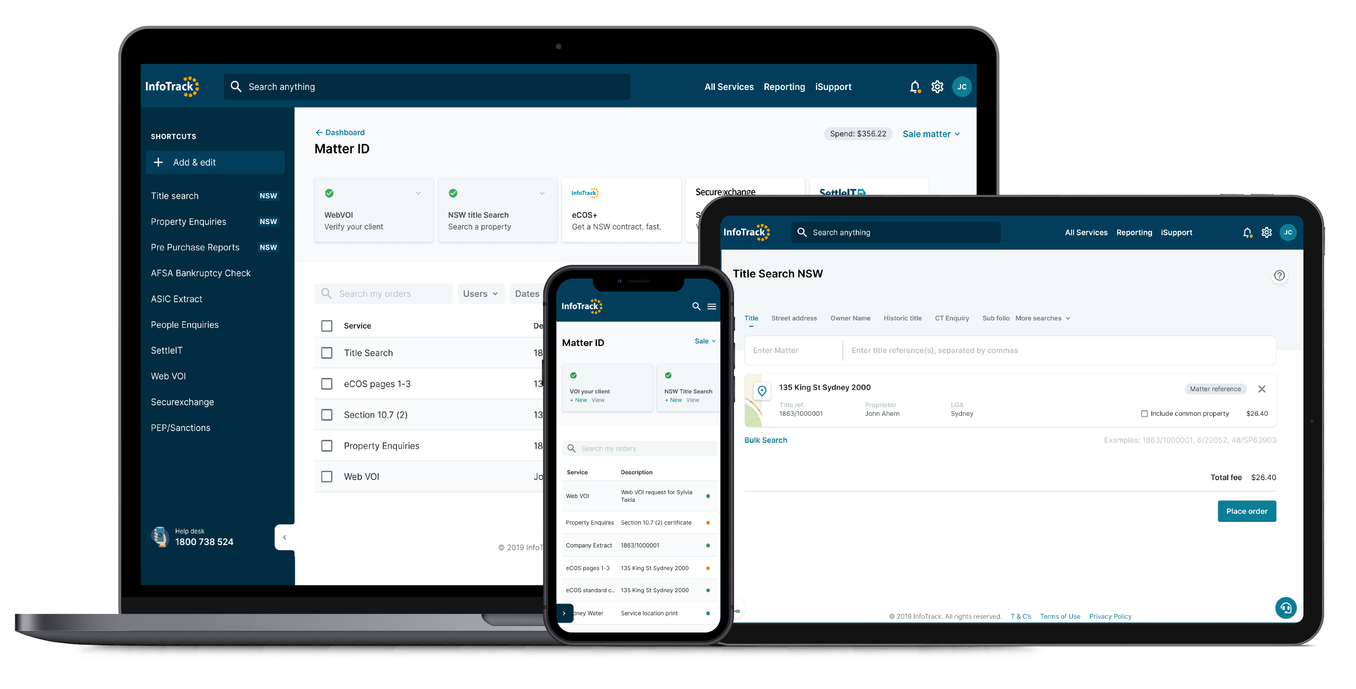 InfoTrack technology anywhere, anytime