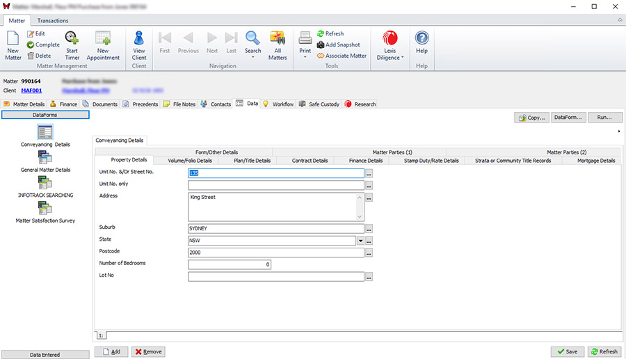 Lexis Affinity Integration