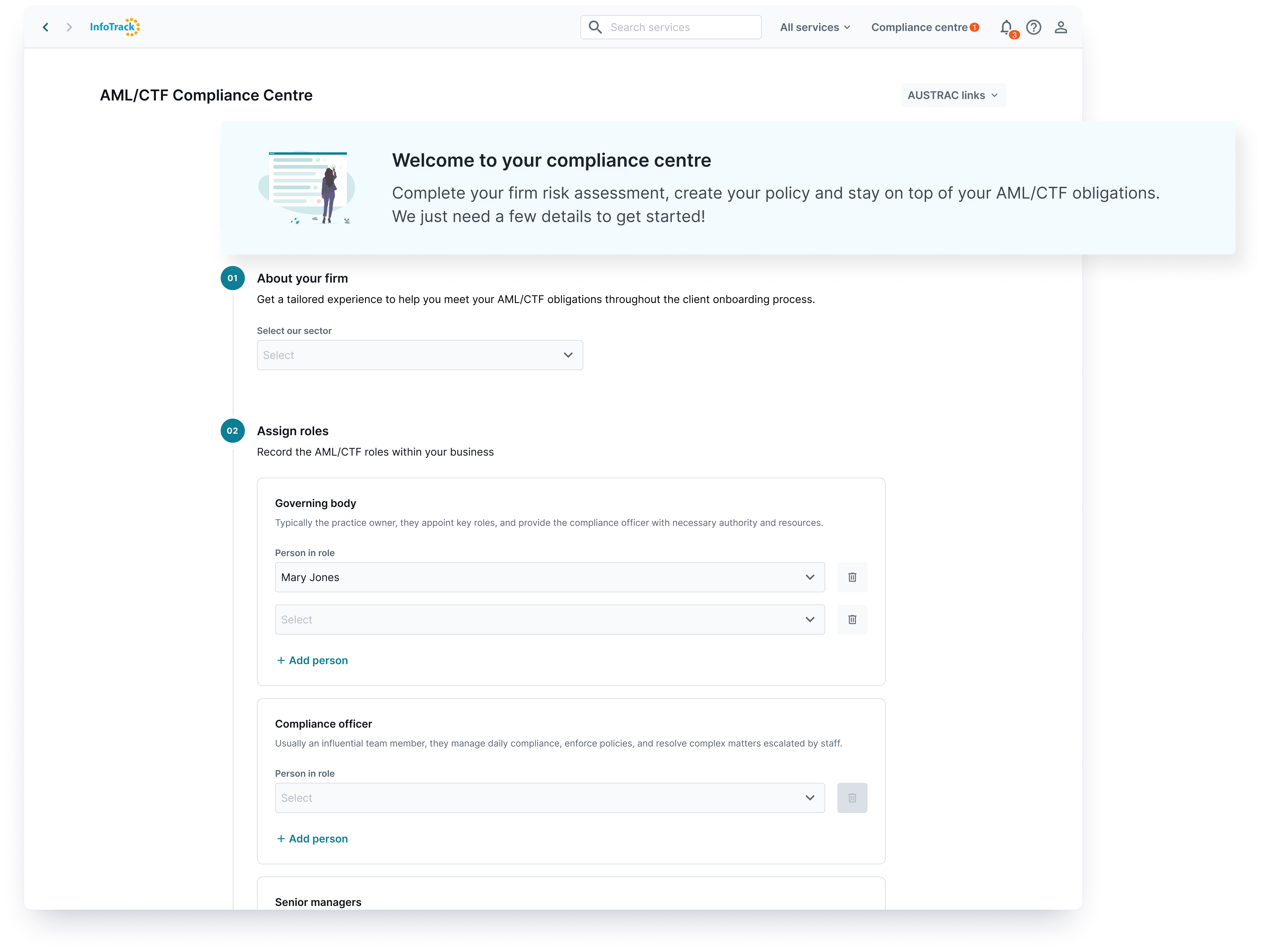 AML/CTF Onboard your firm and people