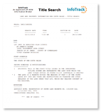 NSW Title Search Sample PDF