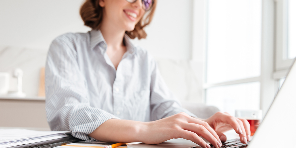 Woman on computer