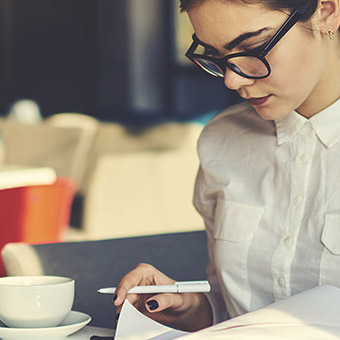 Female employer is checking a pre-employment screening