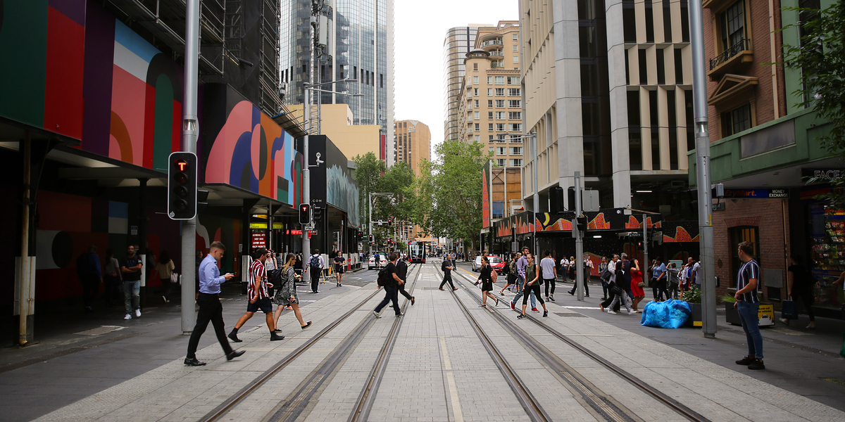 Busy Sydney street